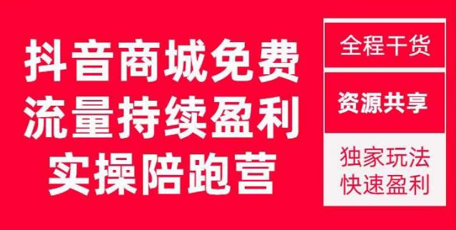 抖音商城搜索持续盈利陪跑成长营，抖音商城搜索从0-1、从1到10的全面解决方案-吗喽副业资源站
