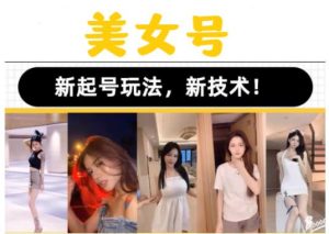 2023抖音快手短视频美女号课程制作玩法教程，美女号搬运新起号玩法，新技术（素材+教程）-吗喽副业资源站