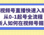 视频号直播快速入局:从0-1起号全流程,新人如何在视频号掘金-吗喽副业资源站
