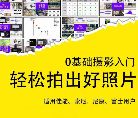 0基础摄影入门，轻松拍出好照片（适用佳能、索尼、尼康、富士用户）-吗喽副业资源站