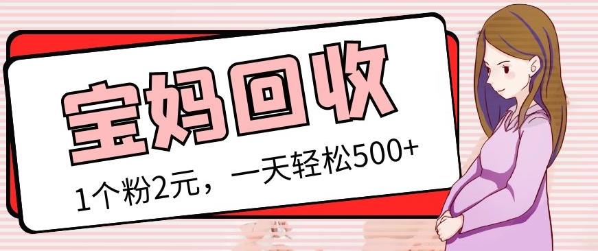 最新宝妈粉回收变现计划及胎教音乐高端变现玩法全套教程！（非老玩法）-吗喽副业资源站
