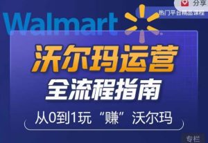 沃尔玛店铺前期运营从零到一最全指南，全面挖掘沃尔玛入门盲区，深度打造新手实操技巧-吗喽副业资源站