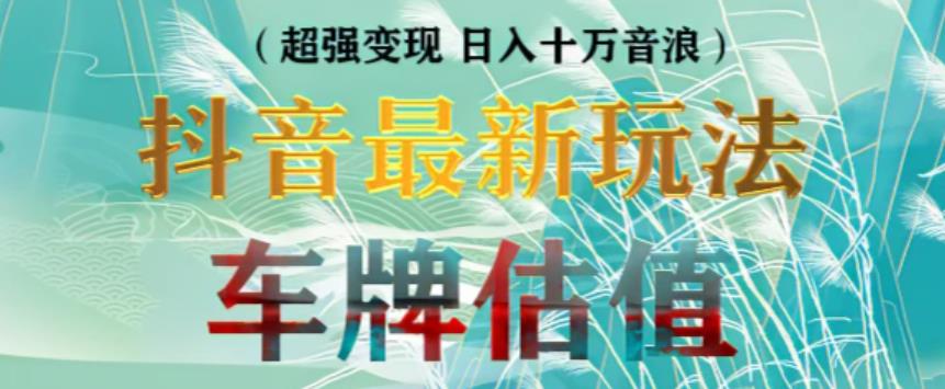 抖音最新无人直播变现直播车牌估值玩法项目，轻松日赚几百+【详细玩法教程】-吗喽副业资源站