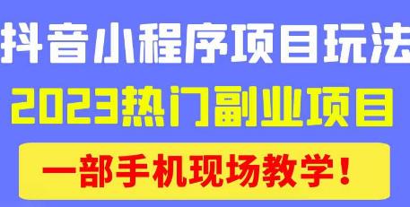 抖音小程序9.0新技巧，2023热门副业项目，动动手指轻松变现-吗喽副业资源站