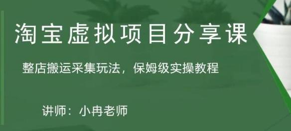 淘宝虚拟整店搬运采集玩法分享课：整店搬运采集玩法，保姆级实操教程-吗喽副业资源站