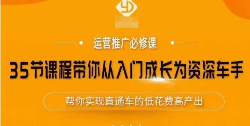 35节课程带你从入门成长为资深车手，让系统学习直通车成为可能，帮你实现直通车的低花费高产出-吗喽副业资源站