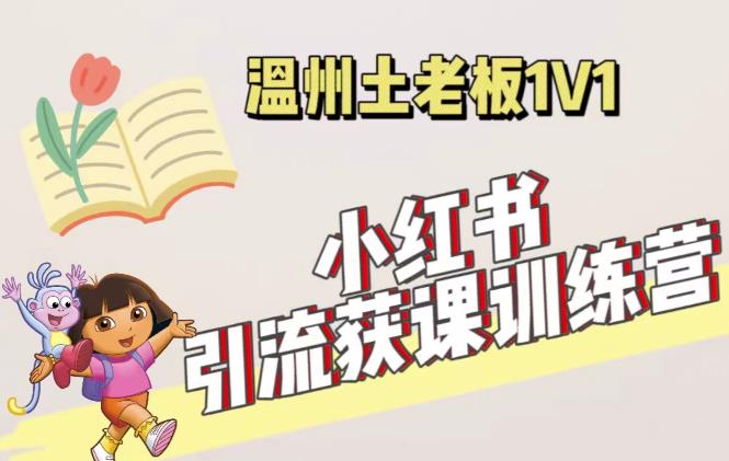 小红书1对1引流获客训练营：账号、内容、引流、成交（价值3999元）-吗喽副业资源站