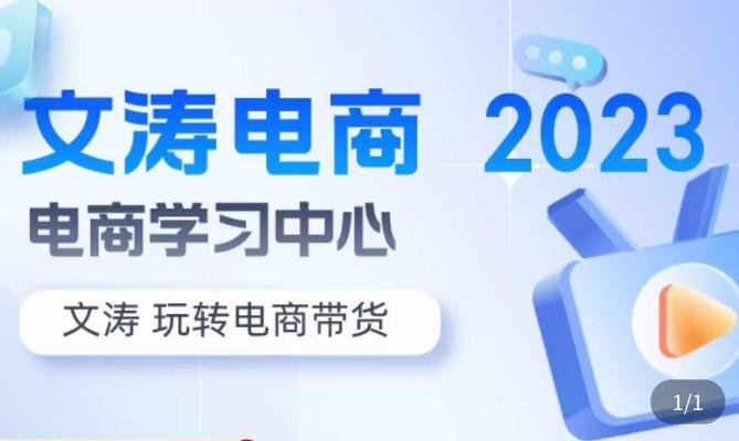 文涛电商·7天零基础自然流起号，​快速掌握店铺运营的核心玩法，突破自然展现量，玩转直播带货-吗喽副业资源站