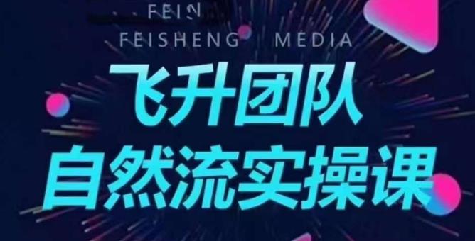 飞升团队课程自然流实操课，抖音半无人起号主播间搭建教学-吗喽副业资源站