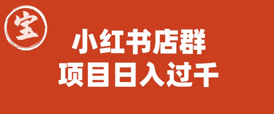 宝哥小红书店群项目，日入过千（图文教程）【揭秘】-吗喽副业资源站