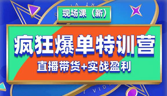 抖音短视频疯狂爆单特训营现场课（新）直播带货+实战案例-吗喽副业资源站