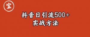 宝哥抖音直播引流私域的6个方法，日引流500+-吗喽副业资源站