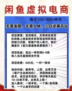 外边收费600多的闲鱼新玩法虚似电商之拼多多助力项目,单号100-300元-吗喽副业资源站