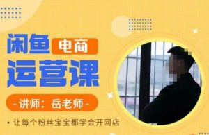 岳老师·闲鱼电商运营课，让每个粉丝宝宝都学会开网店-吗喽副业资源站