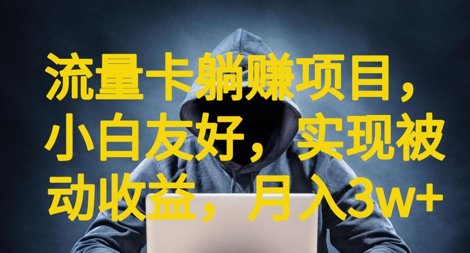 流量卡躺赚项目，小白友好，开设后台，实现被动收益，只要出卡，就能一直赚钱，利润高昂【揭秘】-吗喽副业资源站