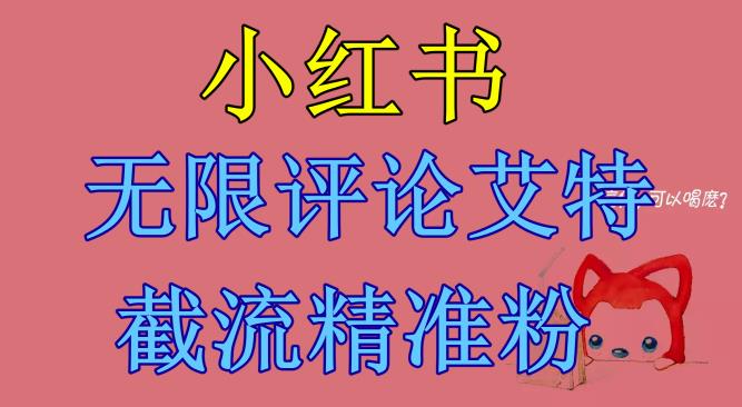 小红书无限评论艾特截流精准粉（软件+教程）-吗喽副业资源站