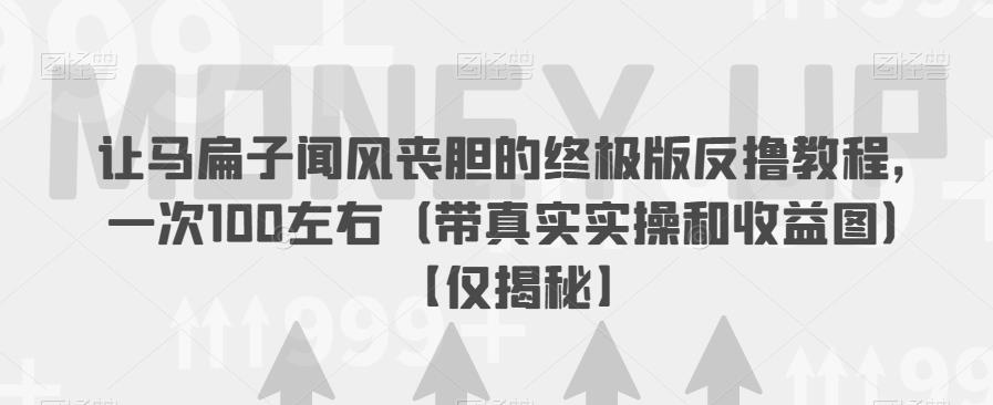 让马扁子闻风丧胆的终极版反撸教程，一次100左右（带真实实操和收益图）【仅揭秘】-吗喽副业资源站