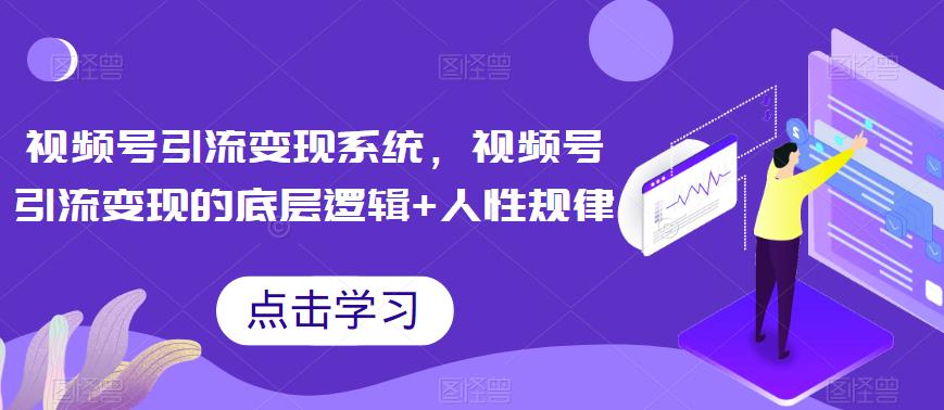 视频号引流变现系统，视频号引流变现的底层逻辑+人性规律-吗喽副业资源站