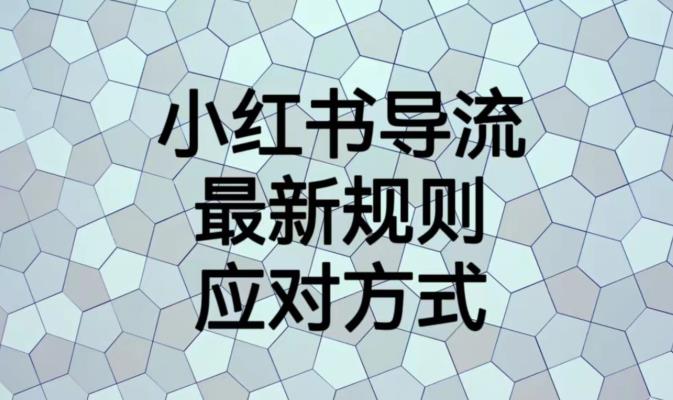 小红书导流最新规则应对方式【揭秘】-吗喽副业资源站