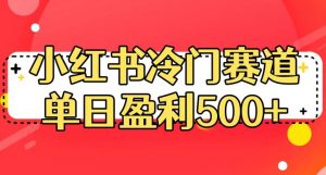 小红书冷门赛道，单日盈利500+【揭秘】-吗喽副业资源站