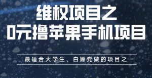 维权项目之0元撸苹果手机项目，最适合大学生、白嫖党做的项目之一【揭秘】-吗喽副业资源站