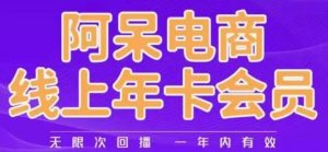 阿呆电商线上年会员,阿呆电商干货分享(更新中)-吗喽副业资源站