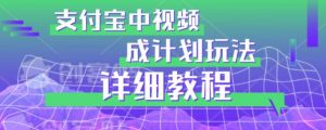 避坑玩法:支付宝中视频分成计划玩法实操详解【揭秘】-吗喽副业资源站