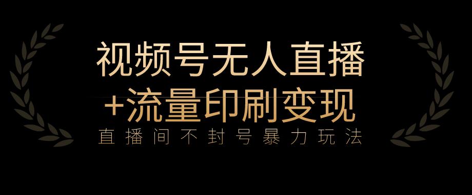 全网首发视频号不封号无人直播暴利玩法+流量印刷机变现，日入1000+【揭秘】-吗喽副业资源站