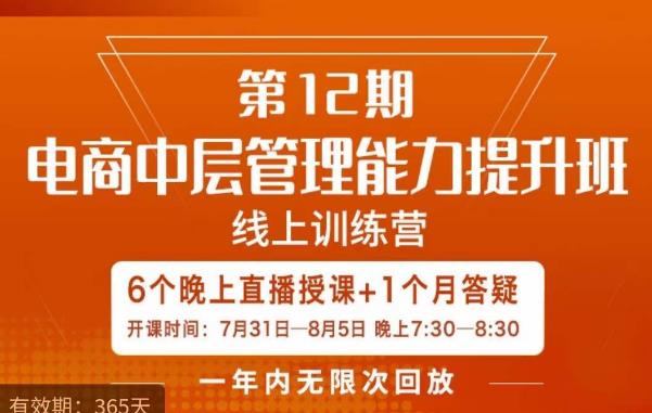 陈少珊·电商中层管理能力提升班，学习对象-电商公司各个岗位的主管，20人人以内的电商公司老板-吗喽副业资源站