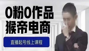 猴帝最新1600线上课，0粉起号实操教学，自然流量天花板，7-8月9节，20+小时-吗喽副业资源站