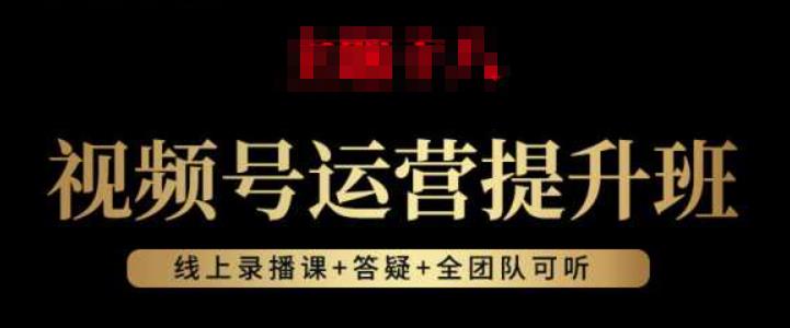 视频号运营提升班：视频号起号逻辑，视频号选品技巧及带货-吗喽副业资源站