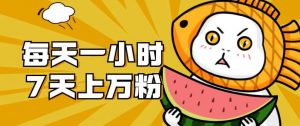 暴力涨粉项目：每天一小时，七天上万粉【揭秘】-吗喽副业资源站