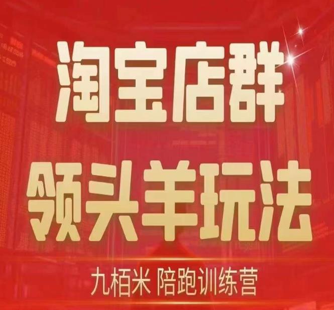 九栢米-淘宝店群领头羊玩法，教你整个淘宝店群领头羊玩法以及精细化/终极蓝海/尾销等内容-吗喽副业资源站