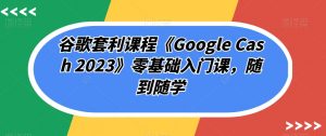 谷歌套利课程《Google Cash 2023》零基础入门课,随到随学-吗喽副业资源站