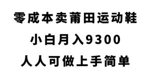 零成本卖莆田运动鞋，小白月入9300，人人可做上手简单【揭秘】-吗喽副业资源站