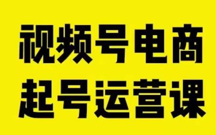 视频号电商起号运营课，教新人如何自然流起号，助力商家0-1突破-吗喽副业资源站