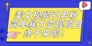 价值3980的男粉暴力引流变现项目，一部手机简单操作，新手小白轻松上手，每日收益500+【揭秘】-吗喽副业资源站