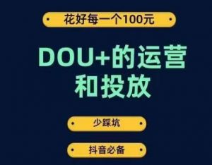 DOU+的运营和投放，花1条DOU+的钱，成为DOU+的投放高手，少走弯路不采坑-吗喽副业资源站