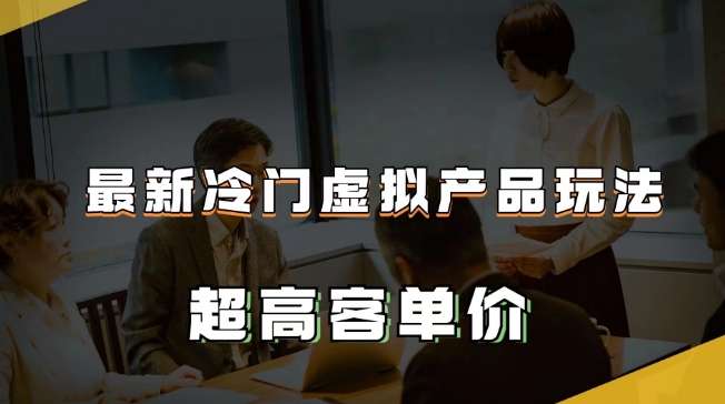 最新冷门虚拟产品玩法，超高客单价，月入2-3万＋【揭秘】-吗喽副业资源站