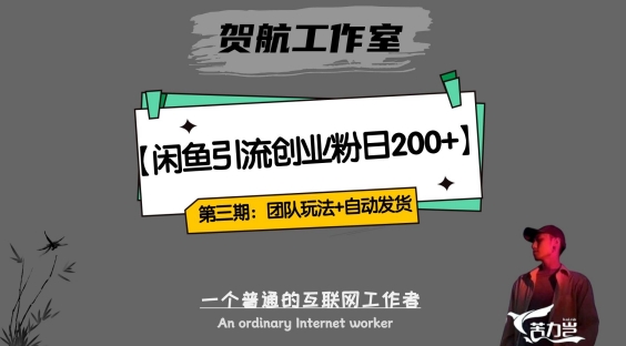 第三期：暴力引流，无脑搬运，闲鱼创业粉引流一天200+，更新全自动发货的团队闭环模式【揭秘】-吗喽副业资源站