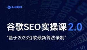 雷子·谷歌SEO 2.0实战课，独立站询盘自由必备，基于2023谷歌最新算法录制-吗喽副业资源站