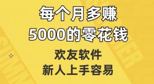 欢友软件，新人上手容易，每个月多赚5000的零花钱【揭秘】-吗喽副业资源站