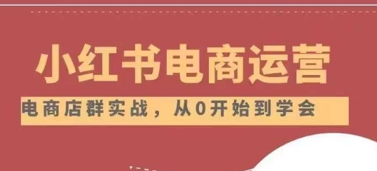 小红书店铺运营从小白到大神2.0，从入门到精通-吗喽副业资源站