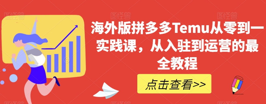 海外版拼多多Temu从零到一实践课，从入驻到运营的最全教程-吗喽副业资源站