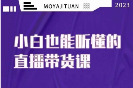 大威本威·能听懂的直播带货课，小白也能听懂，20节完整-吗喽副业资源站