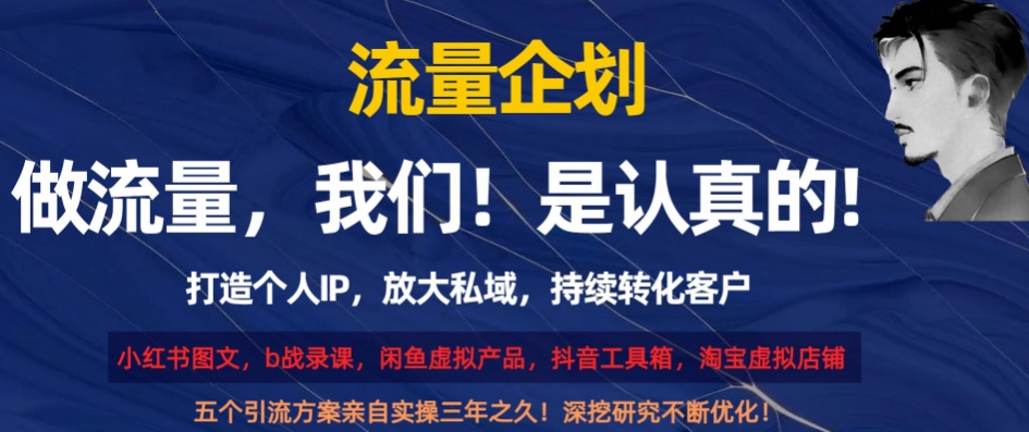 流量企划，打造个人IP，放大私域，持续转化客户【揭秘】-吗喽副业资源站