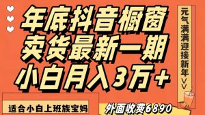 外面收费6890元年底抖音橱窗卖货最新一期，小白月入3万，适合小白上班族宝妈【揭秘】-吗喽副业资源站