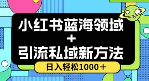 小红书蓝海虚拟＋引流私域新方法，100%不限流，日入轻松1000＋，小白无脑操作【揭秘】-吗喽副业资源站