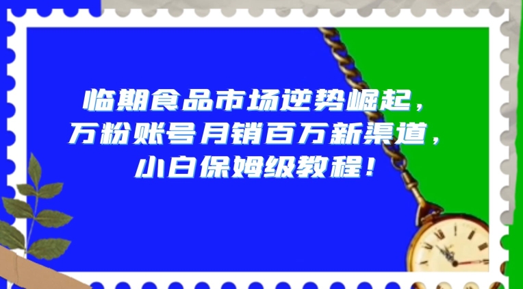 临期食品市场逆势崛起，万粉账号月销百万新渠道，小白保姆级教程【揭秘】-吗喽副业资源站