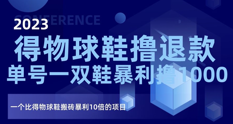 2023得物球鞋撸退款，单号一双鞋暴利撸1000，一个比得物球鞋搬砖暴利10倍的项目【揭秘】-吗喽副业资源站
